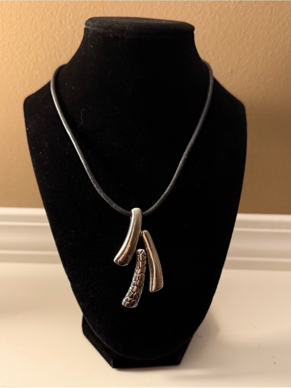 Chico’s Silver Tone Corded Necklace